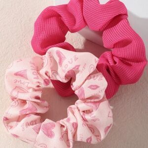 2 Pink Scrunchies 